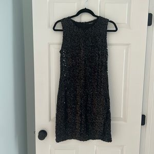 Tahari black sequin dress size 4